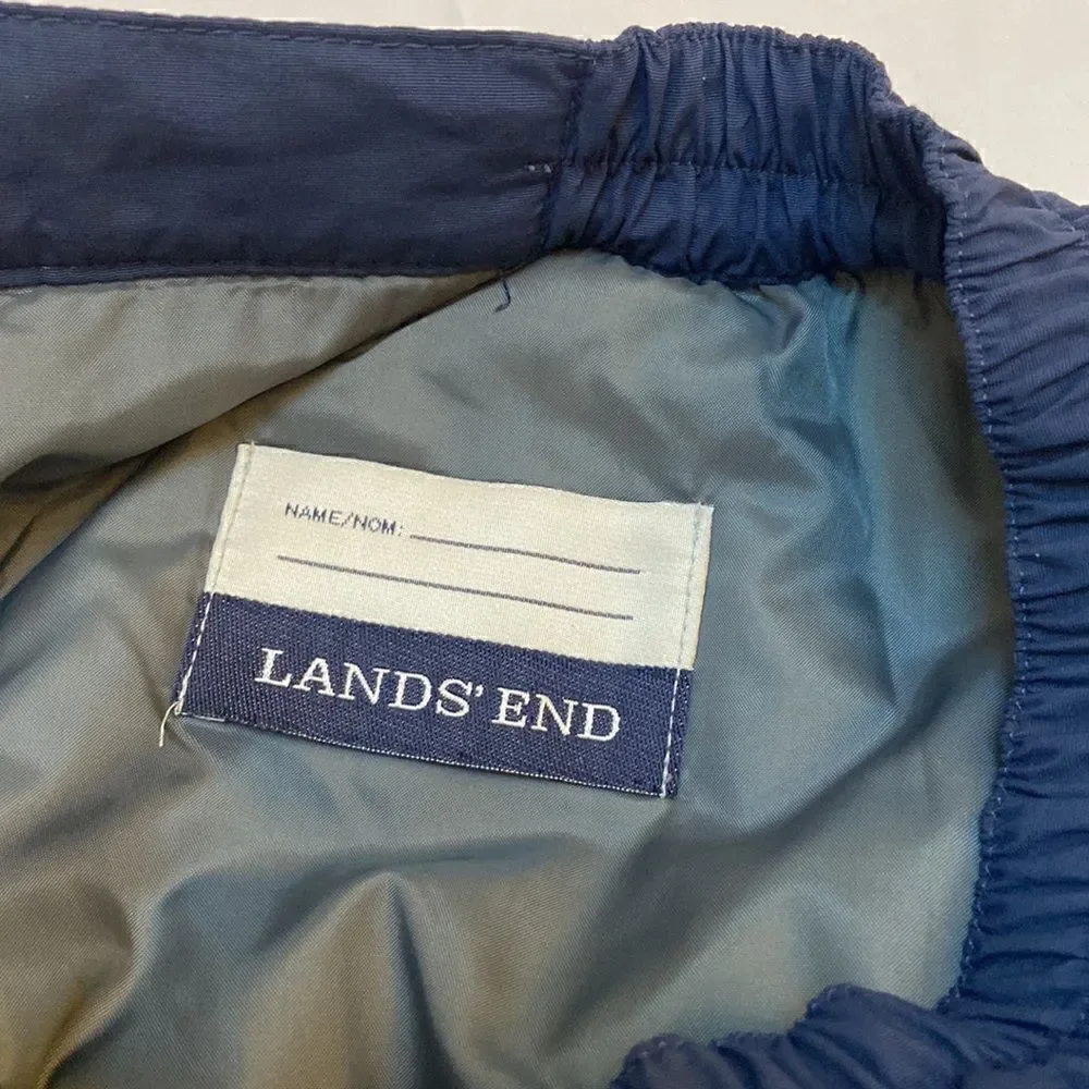 Lands' End Blue Squall Snow Pants Iron Knee Grow-a-Long Size 8